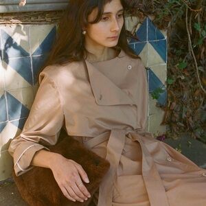 Jeana Sohn Belted Trench Dress Coat